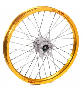 Haan Wheels, Komplett Hjul, 1,40, 19", FRAM, GULD SILVER, Suzuki 02-25 RM85, 97-01 RM80