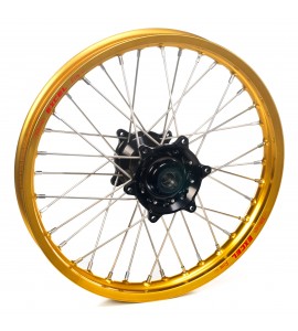 Haan Wheels, Komplett Hjul, 3,00, 18", BAK, SVART GULD, Honda 23-25 XL750 TRANSALP
