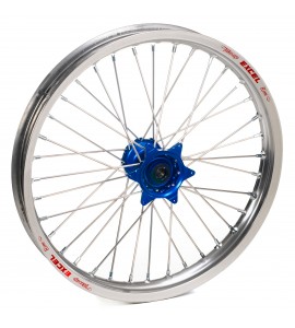 Haan Wheels, Komplett Hjul, 1,60, 21", FRAM, SILVER BLÅ, KTM 03-15 450 EXC-F, 03-14 450 SX-F, 03-15 250 EXC/250 EXC-F, 03-14 250 SX/250 SX-F, 10-15 350 EXC-F, 10-14 350 SX-F, 03-15 125 EXC/300 EXC, 03-14 125 SX, 07-08 144 SX, 09-14 150 SX, 04-15 200 EXC, 