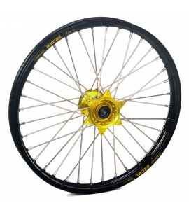 Haan Wheels, Komplett Hjul, 1,60, 21", FRAM, SVART GUL, Suzuki 05-25 RM-Z450, 07-25 RM-Z250