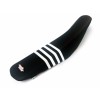 Moto Seat, Sadelöverdrag Stripes, SVART VIT, Husqvarna 23-24 FC 450, 25 FC 450, 24-25 FE 450, 23-25 FC 250/TC 250, 24-25 FE 250/TE 250/TE 150/TE 300, 23-25 FC 350, 24 FE 350, 25 FE 350 /TC 150/TC 300, 23-25 TC 125