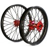 Holeshot, Komplett Hjulset, 2,15/1,60, 19/21", BAK FRAM, MATT SVART RÖD, KTM 15-22 450 SX-F, 15-22 250 SX/250 SX-F, 15-22 350 SX-F, 15-22 125 SX/150 SX, Husqvarna 16-22 FC 450, 16-22 FC 250/TC 250, 16-22 FC 350, 16-22 TC 125, 17-19 TC 300, GasGas 21-23 MC