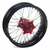 Haan Wheels, Komplett Hjul SM, 4,50, 17", BAK, SVART RÖD, Husqvarna 05-10 SM-R 450/SM-R 510, 04-10 TC 450/TE 450/TE 510, 04-13 TC 250/TE 250, 11-12 TE 125, 05-09 SM-R 610/SMR 630, 11-13 TC 449/TE 449/TE 511, 06-10 TC 510, 09-13 TE 310