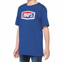 100%, OFFICIAL Youth T-Shirt Blue , BARN, M, BLÅ