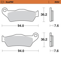 Moto-Master, Bromsbelägg RoadPRO Sinter, BAK, KTM 17-19 1090 ADVENTURE, 15-20 1290 ADVENTURE, 19-20 790 ADVENTURE, 23 790 ADVENTURE, 21-25 890 ADVENTURE, DUCATI 24-25 DesertX 937 Rally