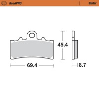 Moto-Master, Bromsbelägg RoadPRO Sinter, FRAM, KTM 22-25 250 Adventure, 20-25 390 Adventure
