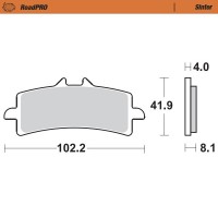 Moto-Master, Bromsbelägg RoadPRO Sinter, FRAM, DUCATI 24-25 DesertX 937 Rally, TRIUMPH 22-25 TIGER 1200 RALLY, 20-25 TIGER 900 RALLY