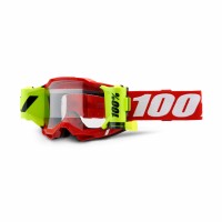 100%, ACCURI 2 FORECAST Goggle Neon/Red - Clear Lens, VUXEN