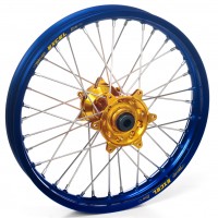 Haan Wheels, Komplett Hjul, 1,40, 19", FRAM, BLÅ GULD, Yamaha 02-24 YZ85, 93-01 YZ80