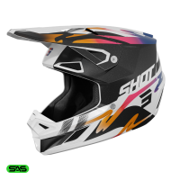 Shot, HJÄLM SPEED WAVE BLACK WHITE, PEARLY, VUXEN, S