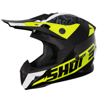 Shot, HJÄLM PULSE AIRFIT BLACK WHITE NEON YELLOW GLOSSY, VUXEN, L