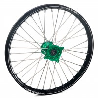 Haan Wheels, Komplett Hjul A60, 1,60, 21", FRAM, SVART GRÖN, Kawasaki 06-18 KX450F, 06-08 KX250, 19-20 KX250, 06-18 KX250F, 06-08 KX125