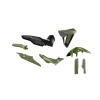 Rtech, Plastkit Revolution, SVART GRÖN, Honda 23-25 XL750 TRANSALP