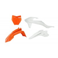 Rtech, Plastkit, VIT ORANGE, KTM 16-25 50 SX, 20-24 SX-E 5