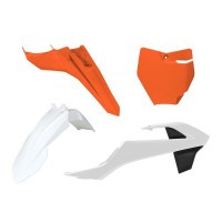 Rtech, Plastkit, VIT ORANGE, KTM 16-23 65 SX, GasGas 21-23 MC 65