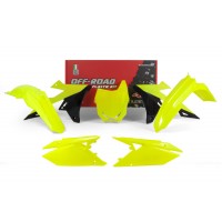 Rtech, Plastkit, NEON SVART GUL, Suzuki 18-24 RM-Z450, 19-24 RM-Z250