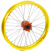Haan Wheels, Komplett Hjul, 1,40, 19", FRAM, GUL ORANGE, KTM 04-11 85 SX