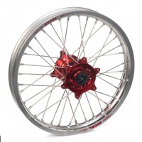 Haan Wheels, Komplett Hjul, 2,15, 18", BAK, SILVER RÖD, BETA 13-14 RR 450 4T Enduro/RR 400 4T Enduro/RR 498 4T Enduro, 23 RR 250 2S, 24 RR 250 2T, 13-19 RR 250 2T Enduro, 20-22 RR 250 2T/XTRAINER 250 2T/RR 200 2T/RR 300 2T, 25 RR X-PRO 250 2T, 23 RR 350 4