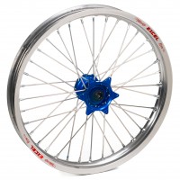 Haan Wheels, Komplett Hjul, 1,60, 21", FRAM, SILVER BLÅ, Husqvarna 04-10 TC 450/TE 450/TE 510, 04-13 TC 250/TE 250, 11-12 TE 125, 11-13 TC 449/TE 449, 06-10 TC 510, 09-13 TE 310