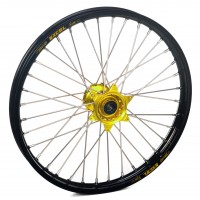 Haan Wheels, Komplett Hjul, 1,60, 21", FRAM, SVART GUL, Suzuki 05-25 RM-Z450, 07-25 RM-Z250